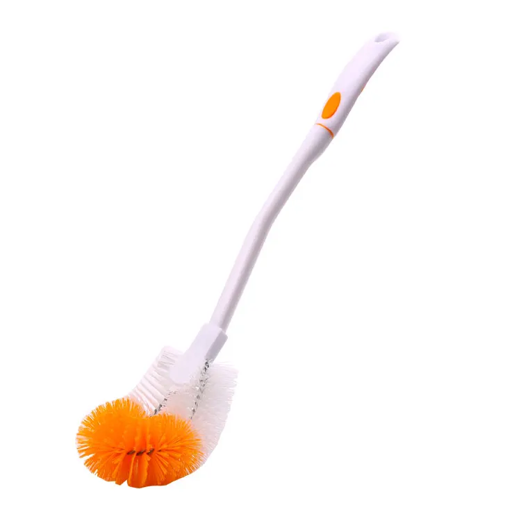 
PP nylon toilet brush with long handle and round head 