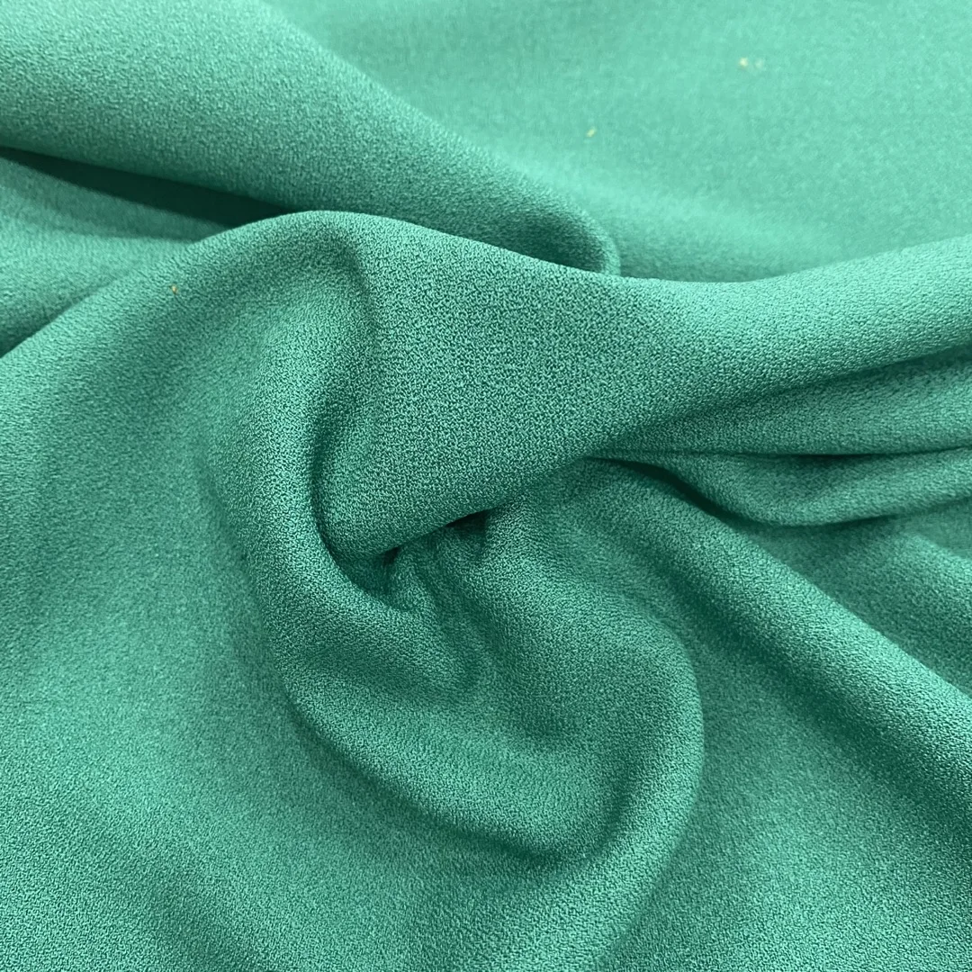 2021 NEWEST customization Color  100%Polyester Moss Crepe Fabric WOVEN For Dress Lady Garment