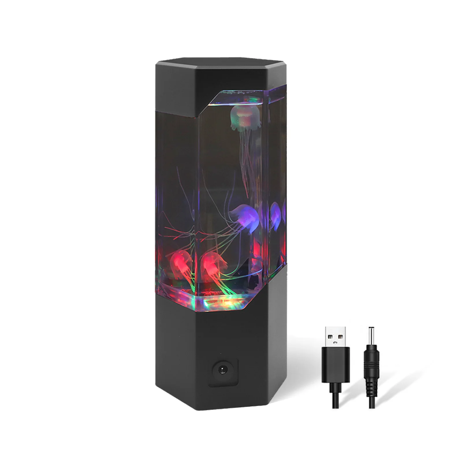 New Fantasy Desk Jellyfish Lamp 7 Color Changing Electric Round Jelly Fish Lamp LED Battery Bedroom Cute Decoration Modern 80 -