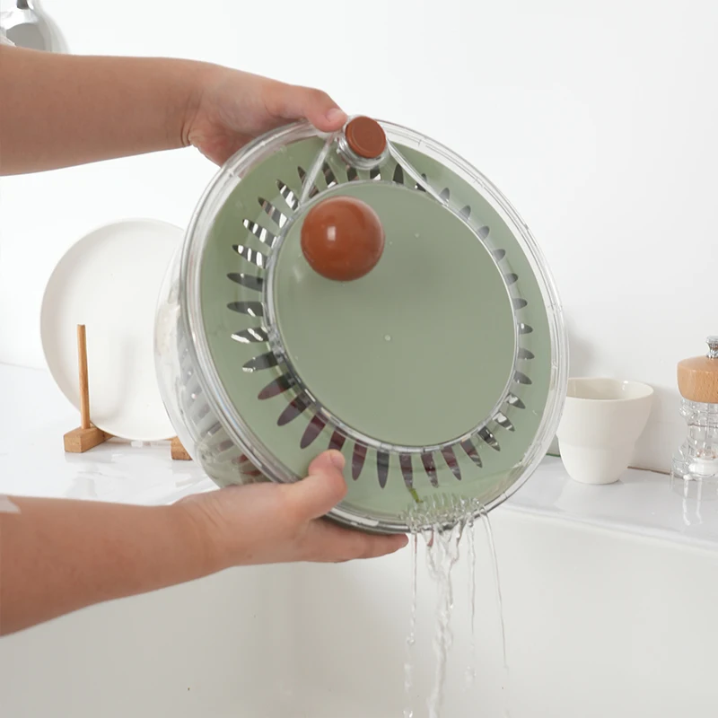 Multifunctional Manual Washer Clean Spinner Fruit Vegetable Dryer Spinner Good Grips Plastic Large Salad Spinner with Bowl