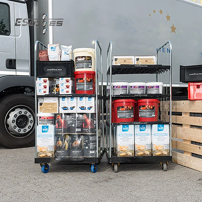 складная сетчатая тележка с колесами для хранения груза