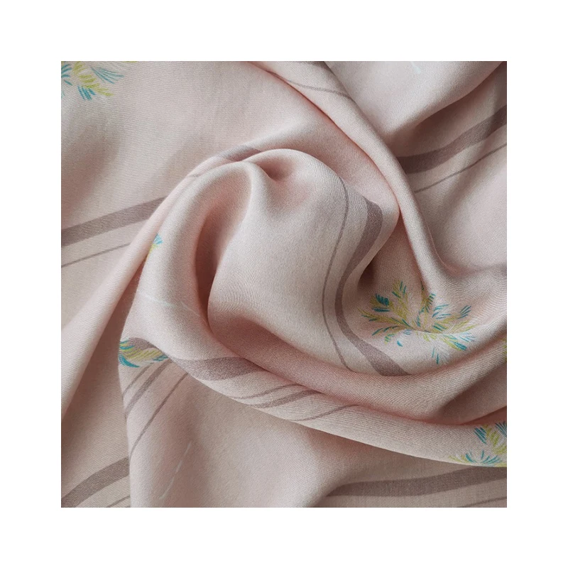 hotsales viscos sateen 55%rayon 45%viscose digital printed fabric for garment