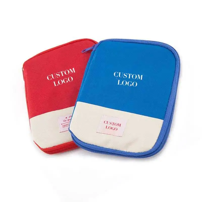 Хит продаж, красочная сумка на молнии из ткани под заказ, сумка для экстренной помощи на открытом воздухе, пустая сумка для аптечки первой помощи