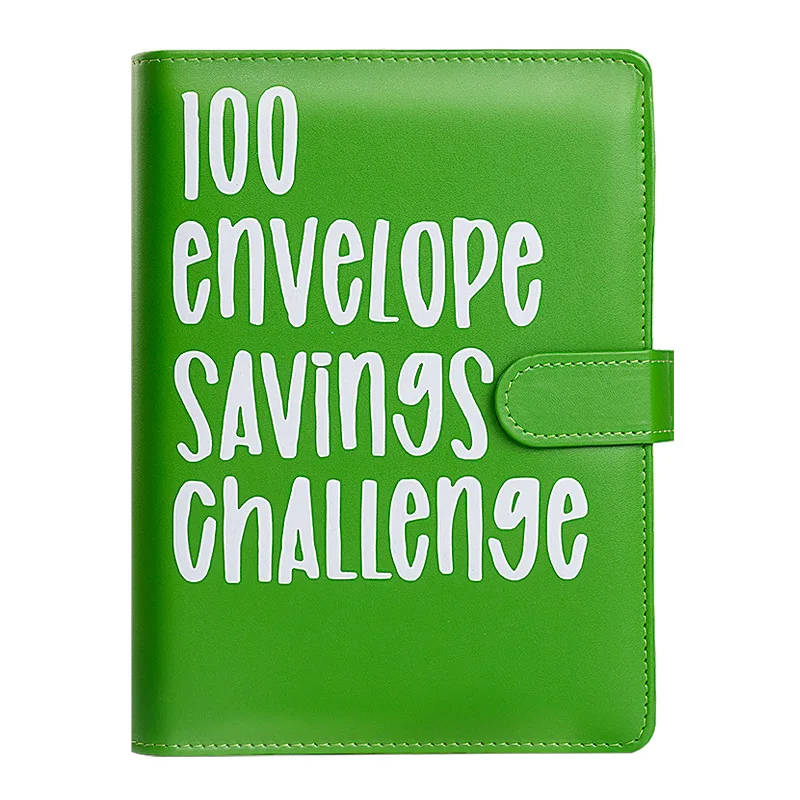 2024 Popular 100 Envelopes Money Saving Challenge Organizer Pockets Filing Cash Binder Book Budget Planner