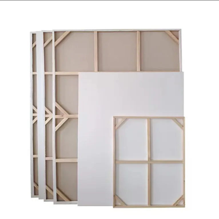 40x50cm Custom Blank Pure Or Linen Cotton Stretched Canvas With Wood Frame For Oil Painting And Acrylic Painting