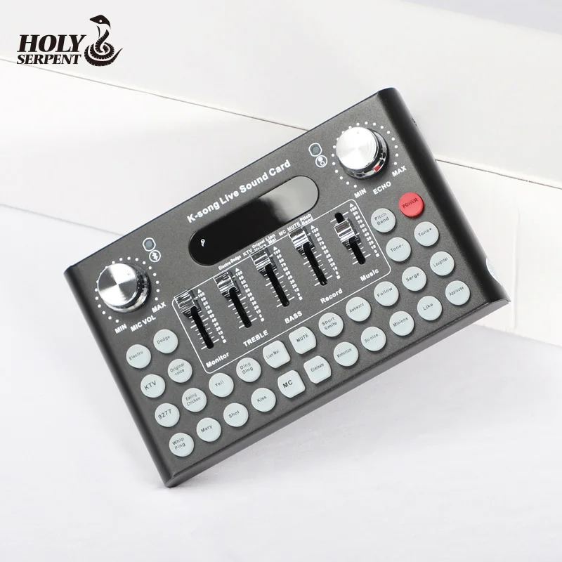  Studio Запись в реальном времени шоу Звуковая карта для мобильного телефона Android IOS прямая трансляция