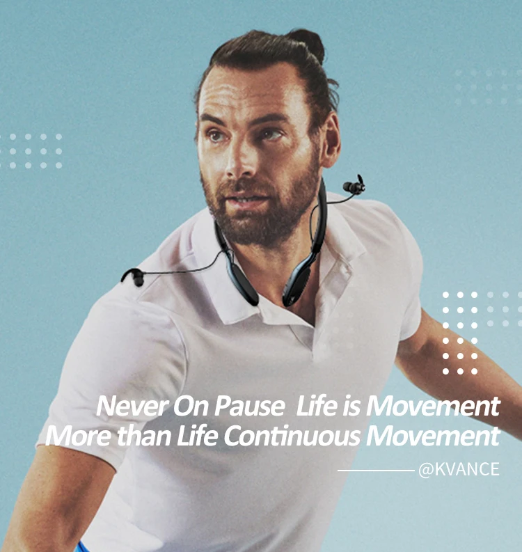 Music time 35 hours QCC3034 in ear wireless neckband earphone BT385 magnetic leather neck band type c headphone support aptx OEM