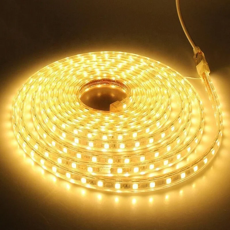 GMHPE003 single row 60 leds/M strip outdoor waterproof lighting 6MM board width w/ww/blue/green/pink 220V led strip light