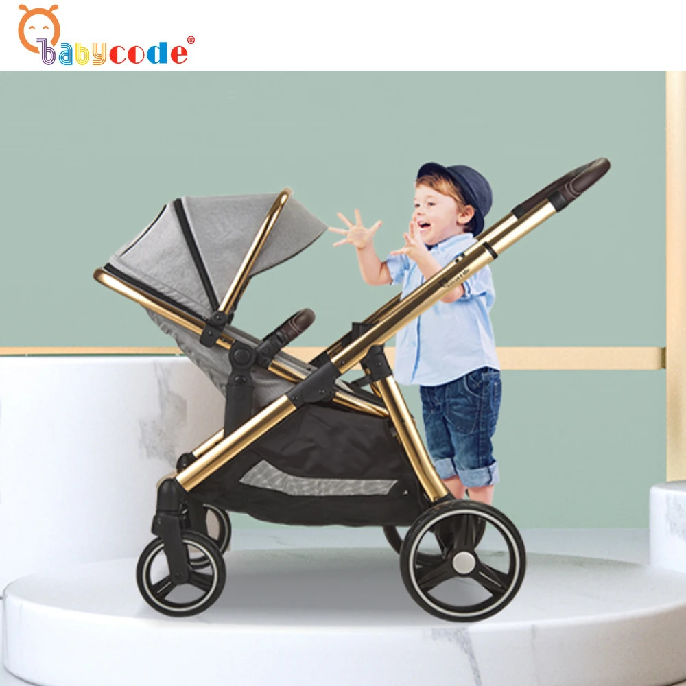 China Aluminum Baby Stroller 3 In 1 with Multi-functional Buggy Board  for Two Children