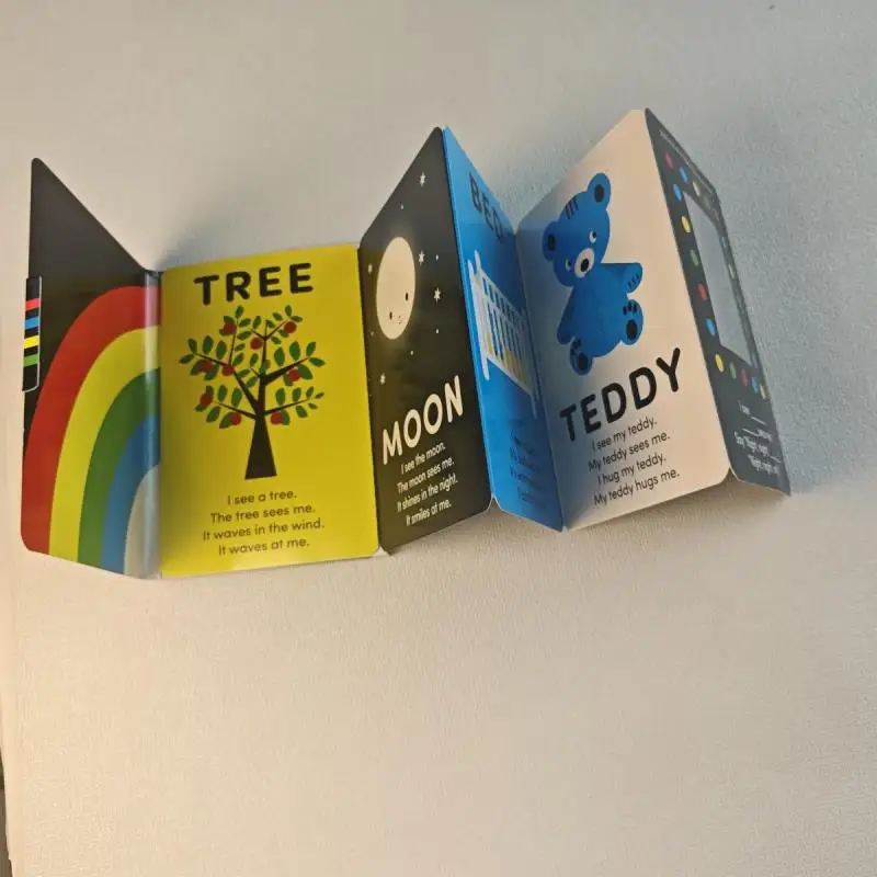 custom publishing printing multi fold board book for kids