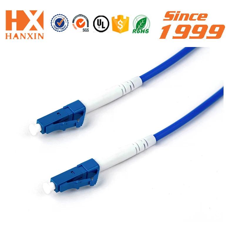 Hanxin 22 years fast connector OEM factory 9/125 SM simplex duplex 1m 2m 3m 5m SC LC FC ST UPC APC optical fiber patch cord