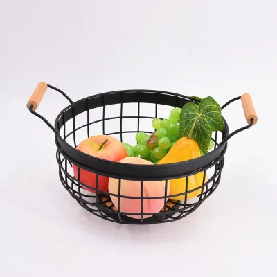 Iron Fruit Basket Hollow Net Creative Living Room Snack Basin Vegetable