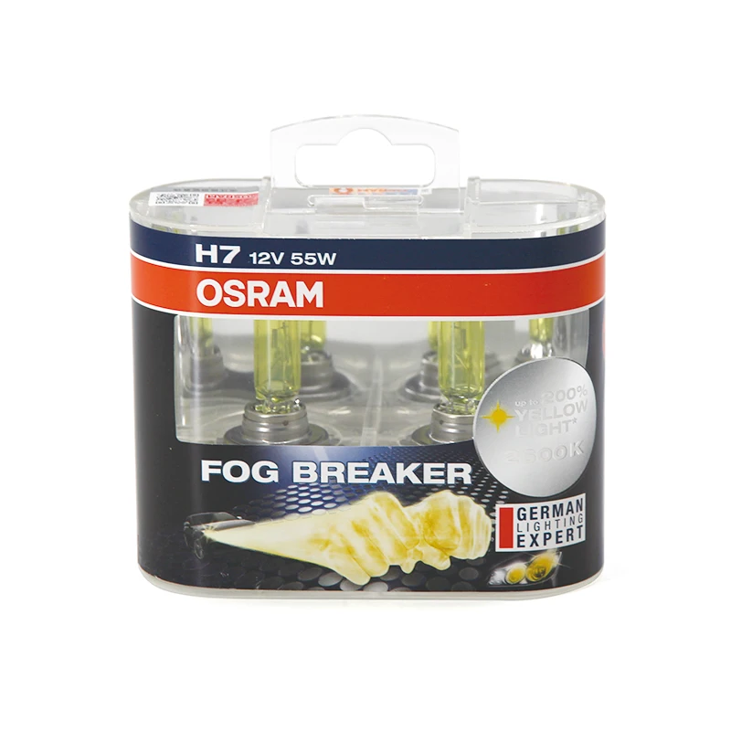OSRAM H7FBR 12V 55W PX26d 62210FBR breaker Halogen headlight lamps yellow light fog lamp