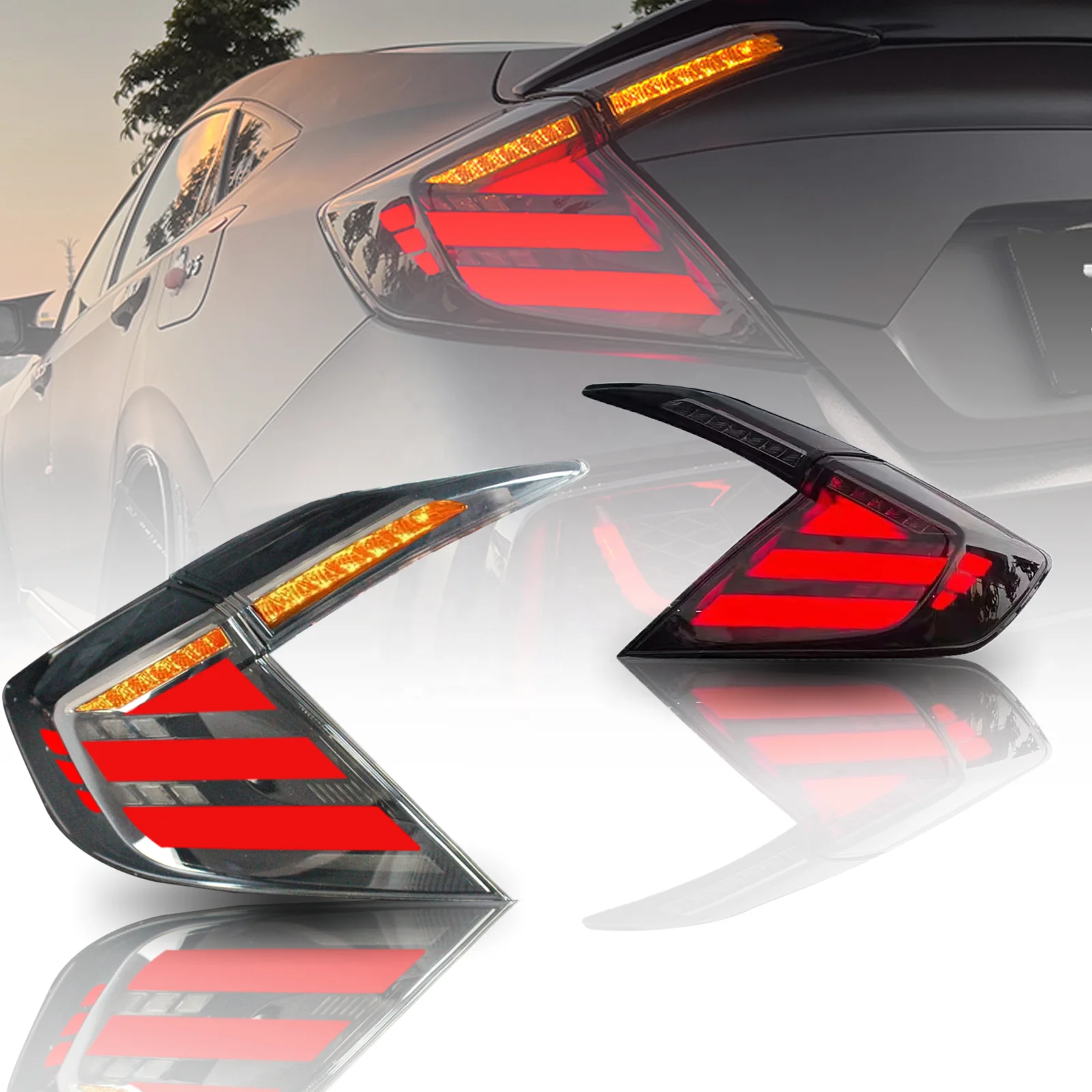 Factory Direct New For Honda Civic Sedan 2016 2017 2018 2019 2020 Tail Lights