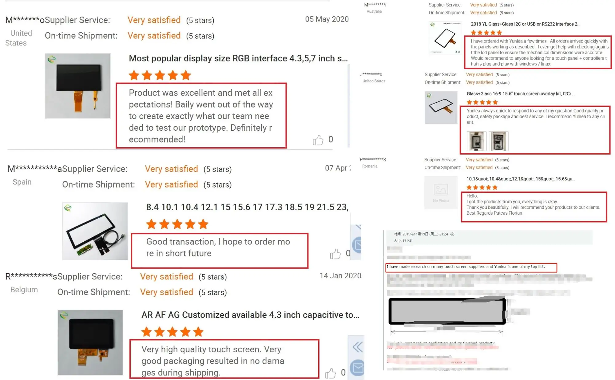 Flexible display touchscreen 10 10.1 inch tft lcd with capacitive touch panel display