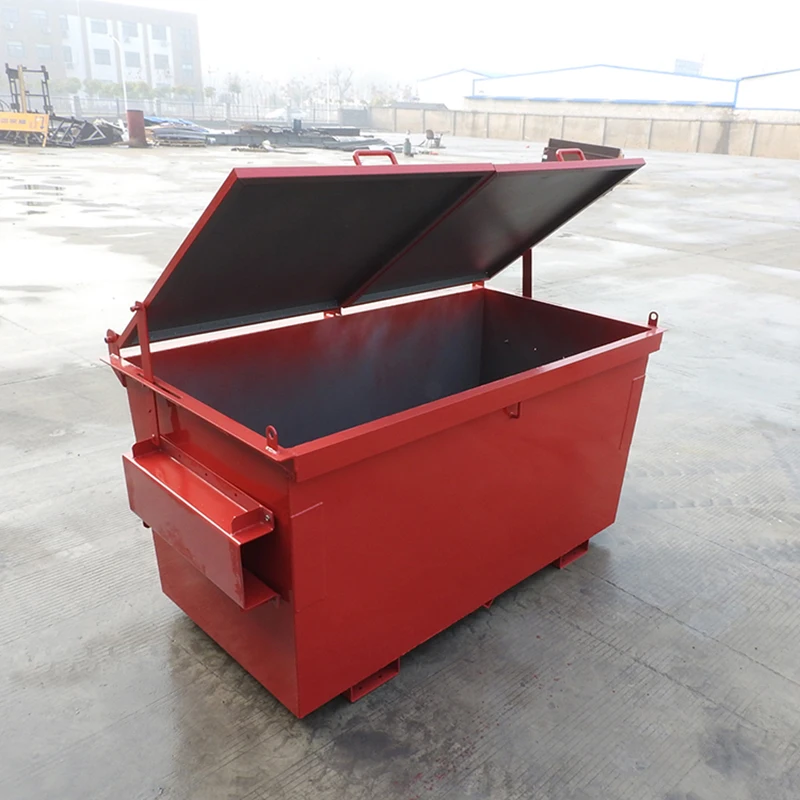 Forklift bottom drop rear skip bin
