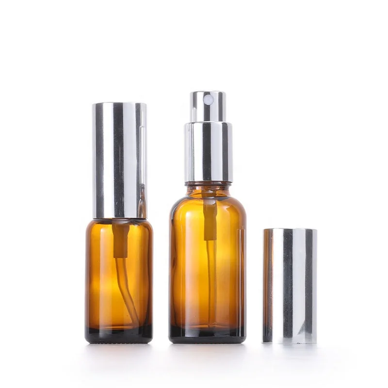 5ml 10ml 15ml 30ml 50ml 100ml 2oz 4OZ fine mist amber glass spray perfume bottle with aluminum sprayer lotion pump cheap price