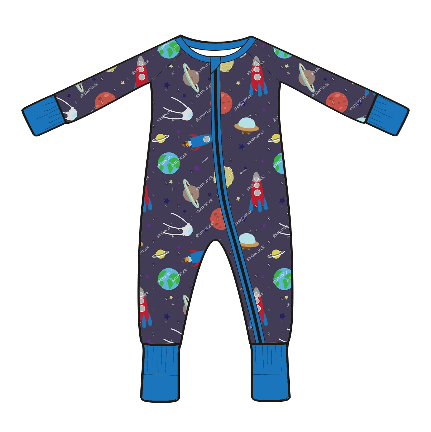 Premium Bamboo Viscose Baby Romper with YKK Zipper for Newborns High Quality Custom Pattern Comfortable Onesie