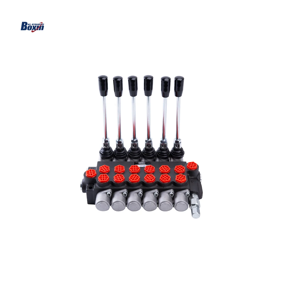 New Products 40L/min 6 levers P40 monoblock manual control hydraulic Directional Valve With lower Price