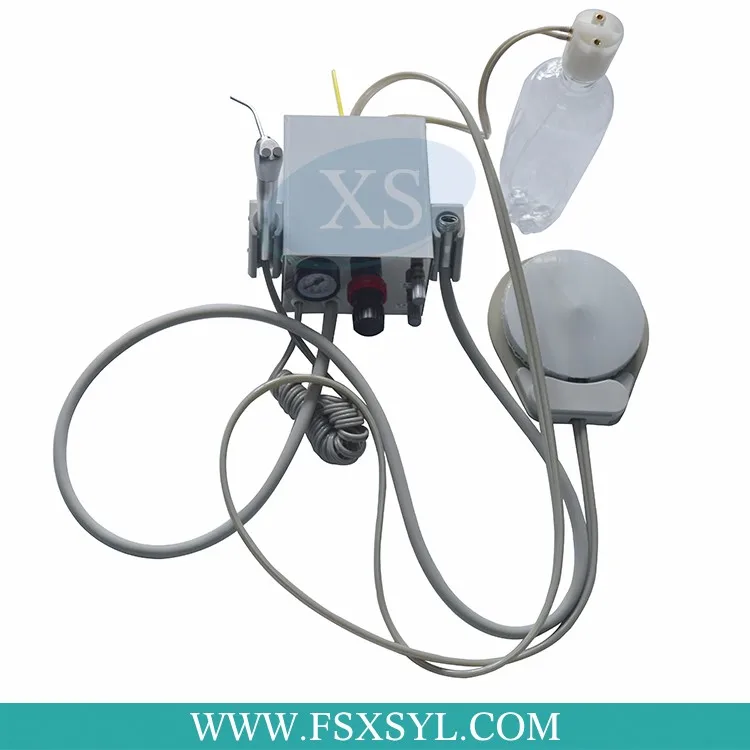 Table turbine dental unit with suction dental turbine unit with 2/4 holes