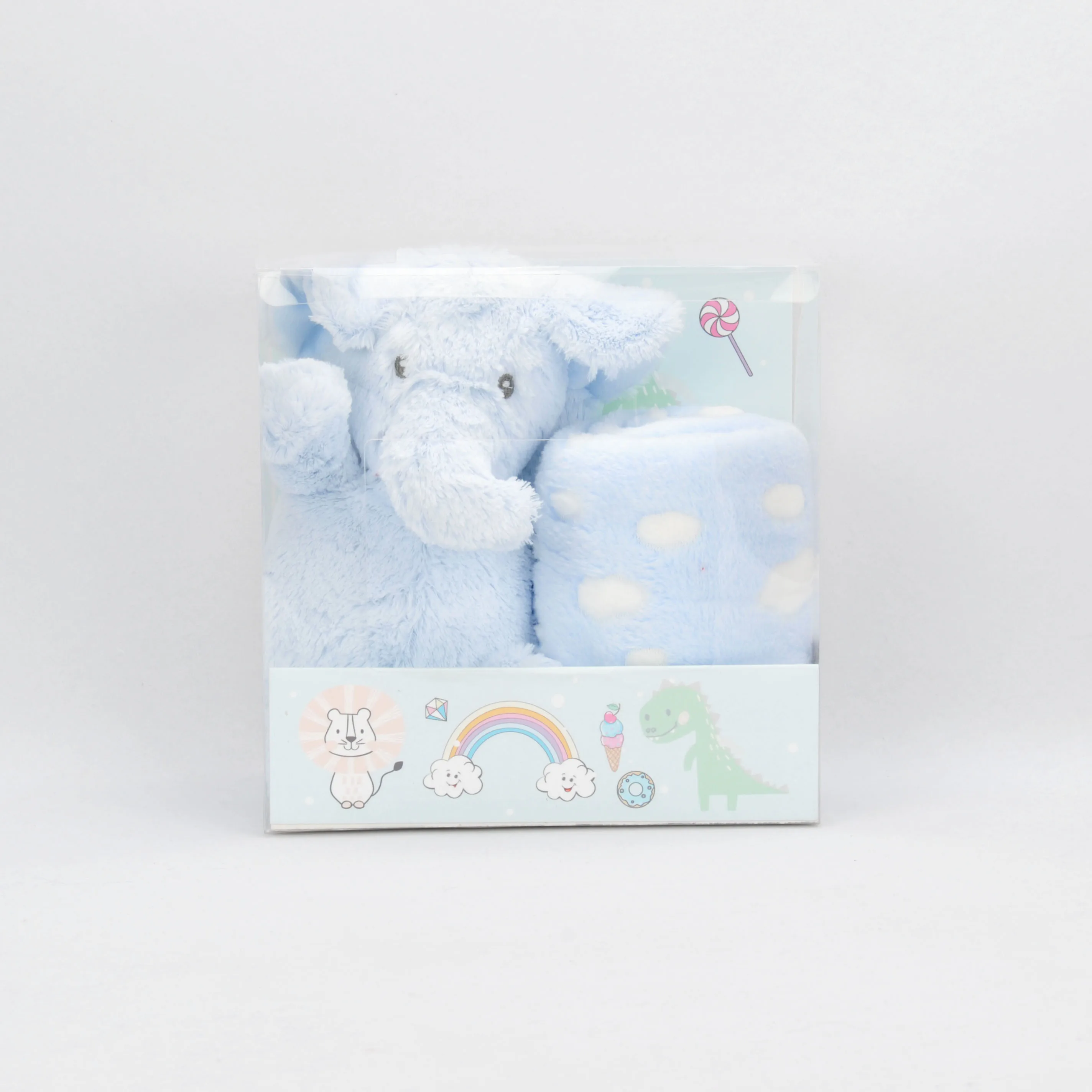 
super soft flannel stuffed baby kids cuddle plush toy animal elephant blanket 