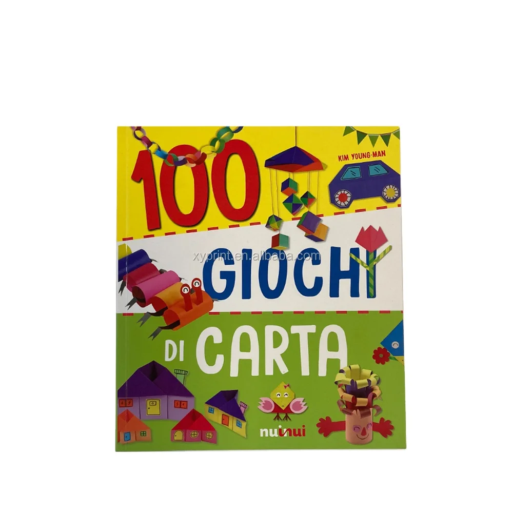 custom Folding paper hardcover paperback busy book children hardcover book printing