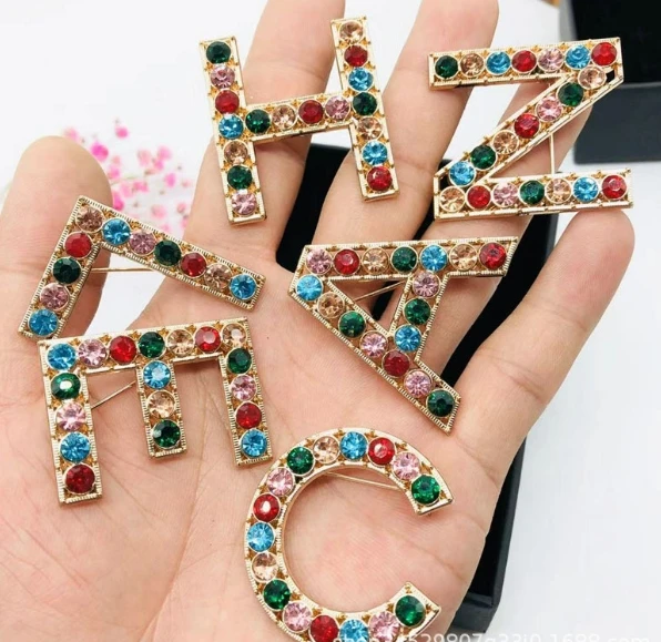 Hot Selling Fashion Luxury Famous Brand Designer Jewelry Gold Plated Double G CC Designer Brooch For Women