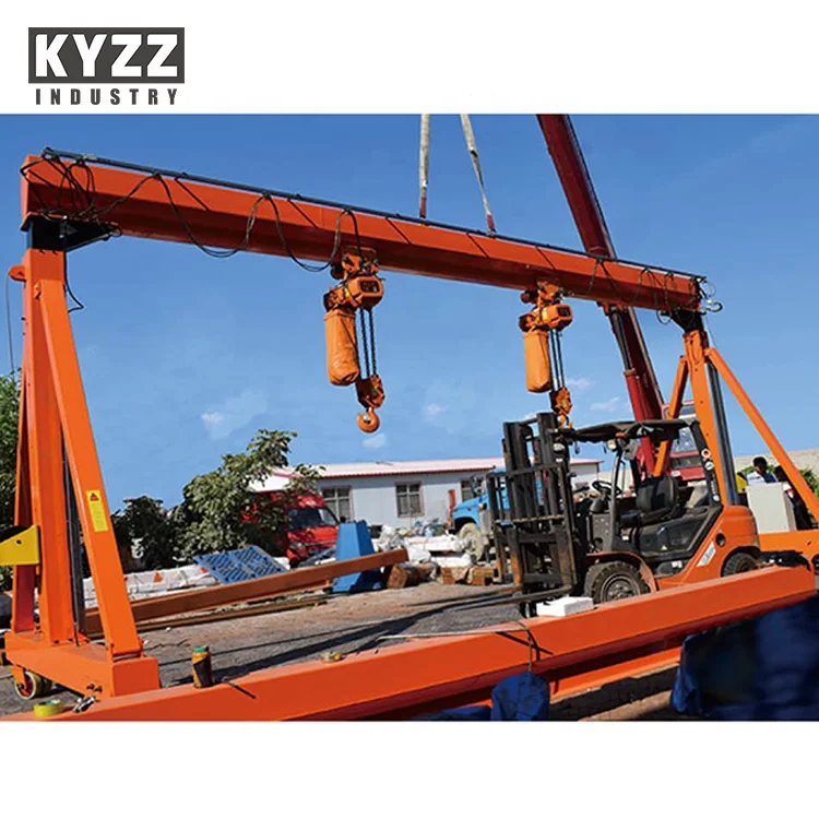 1 2 3 5 7.5 10 12 ton capacity telescoping electric mobile gantry crane frame