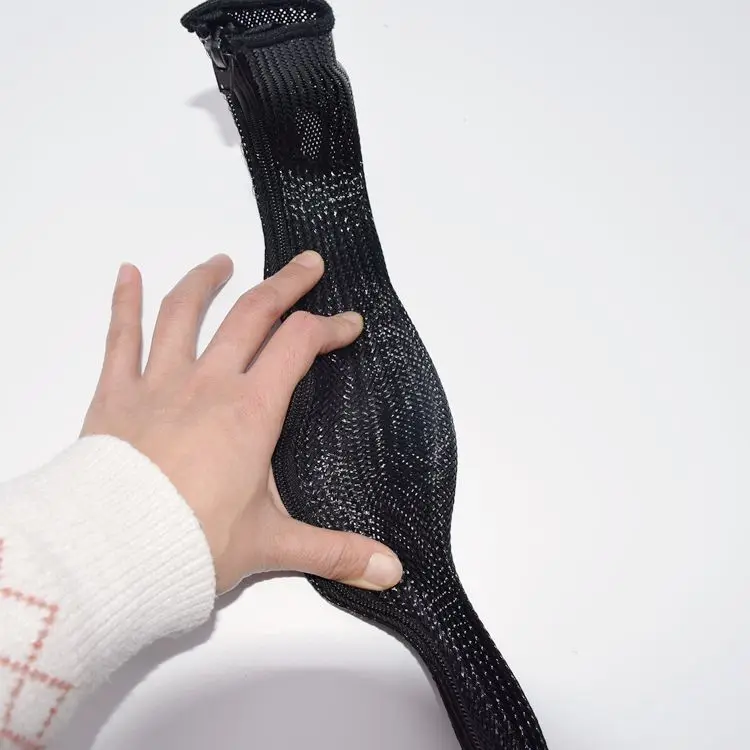 PET Zipper Braided Cable Sleeving -Black