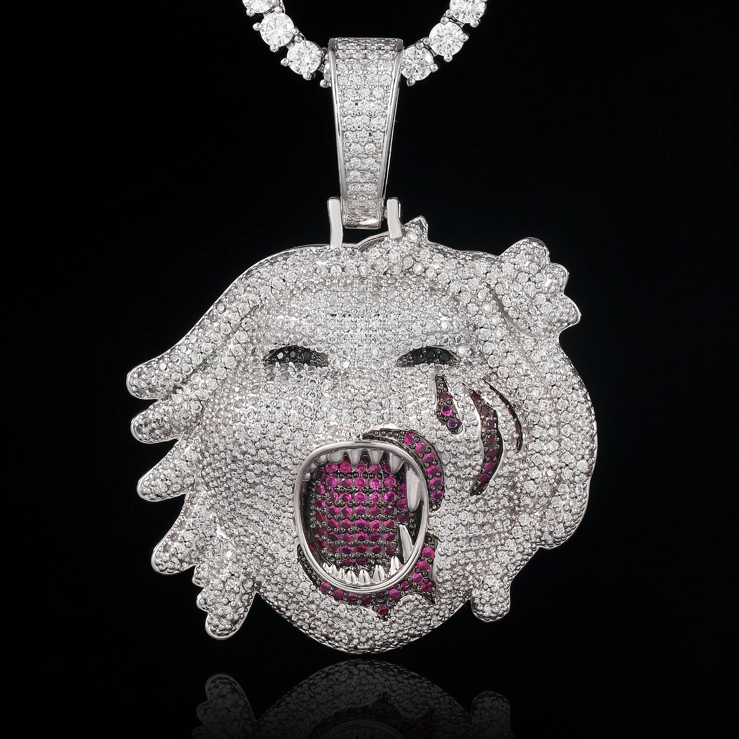New Design hip hop Jewelry glash Rhinestone iced out zircon custom diamond Joker pendant necklaces