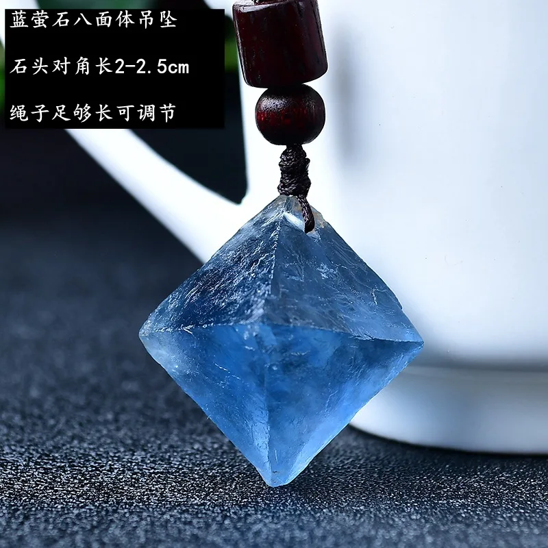 Wholesale natural crystal raw stones blue fluorite pendants amethyst lapis lazuli handmade woven energy jewelry
