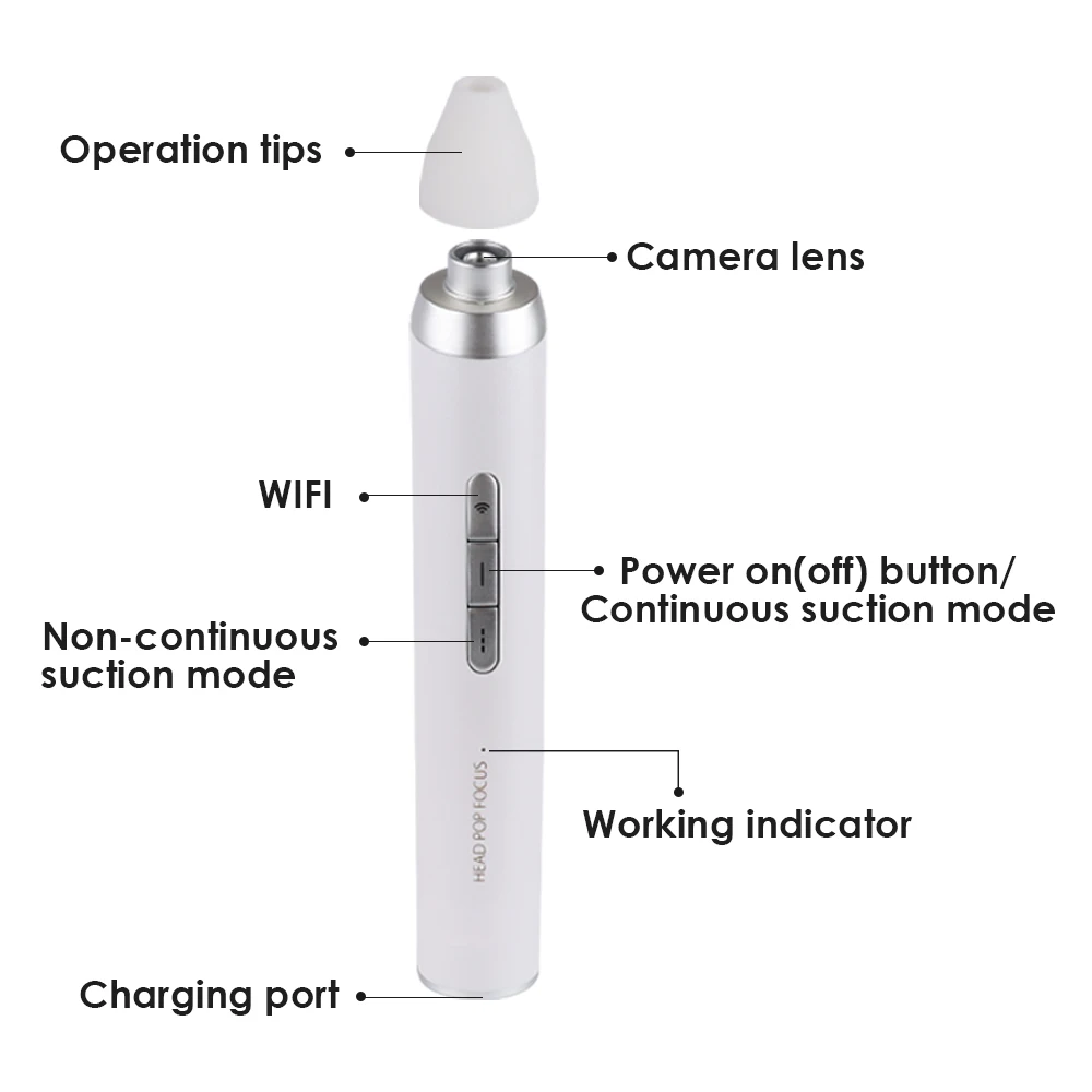 Synogal home use acne treatment brush blemish clearing pore shrinking vacuum blackhead cleaner with camera