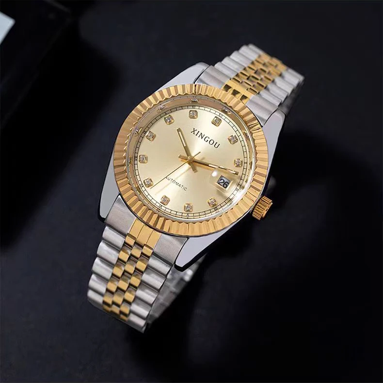 OEM ODM Stainless Steel Designer Watch and Calendar Luxury Watch Automatic Clock Customized Logo Watch
