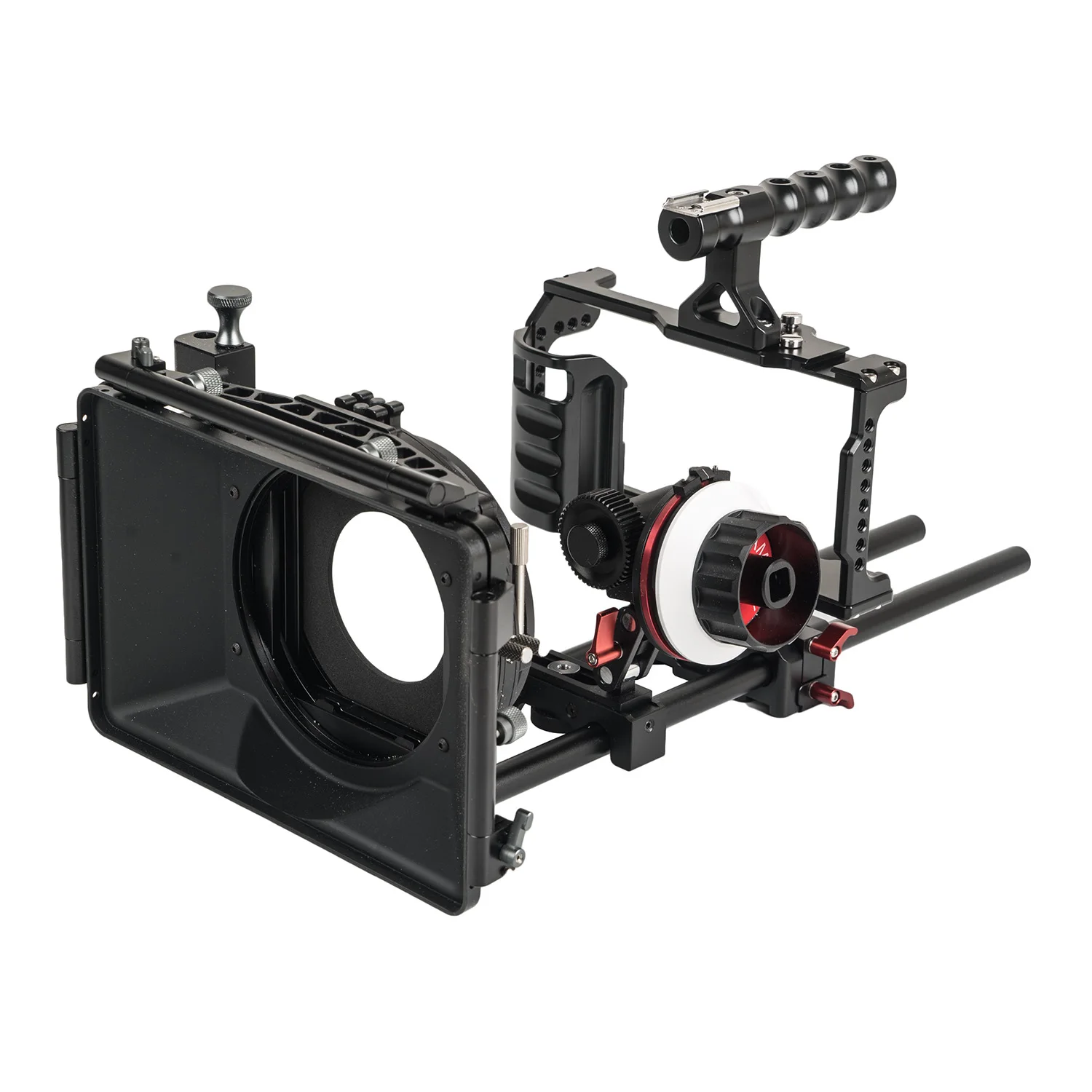 CAME-TV BMPCC Camera Cage Rig with Matte Box and Follow Focus for BMPCC 6K/4K