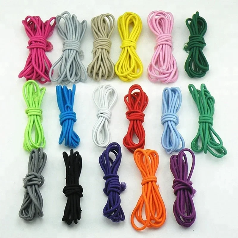 China Custom High Quality High Strength Colorful Round Elastic Rubber Latex  Elastic Cord Rope Rubber Latex