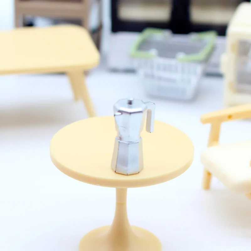 1:12 Mini Coffee Pot Doll House Playing Kitchen Kit Miniature Accessories