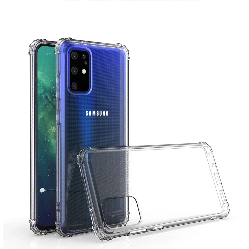 Противоударный прозрачный мягкий чехол для samsung galaxy s20 силиконовая задняя крышка сотового