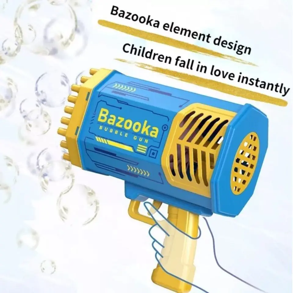 Factory Wholesale Summer All Types bazooka bubble machine Automatic Bubble Maker Gatling 60 holes bazooka bubble gun