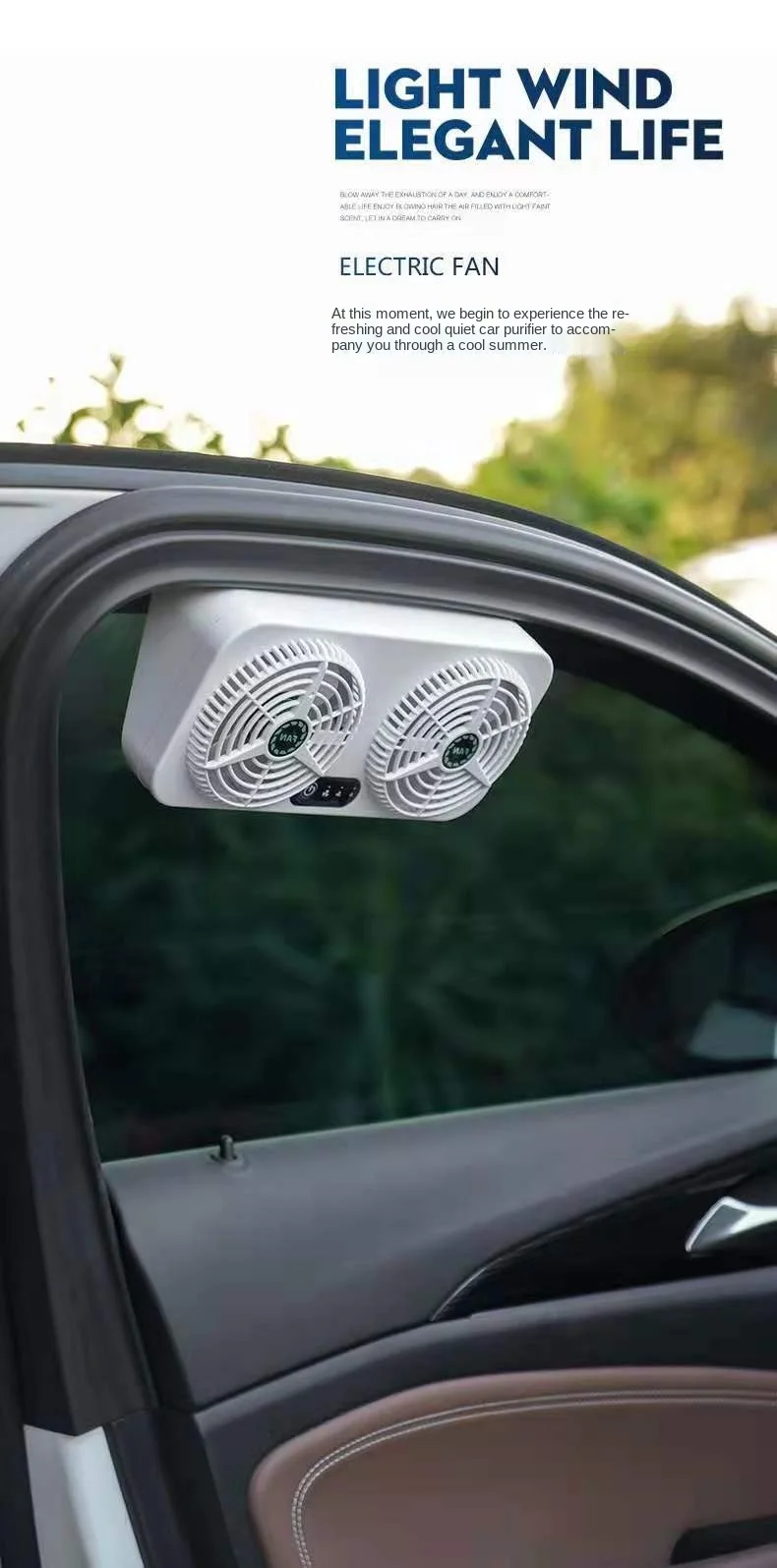  white long-lasting Favourable Price car cooler fan Car Ventilation Fan