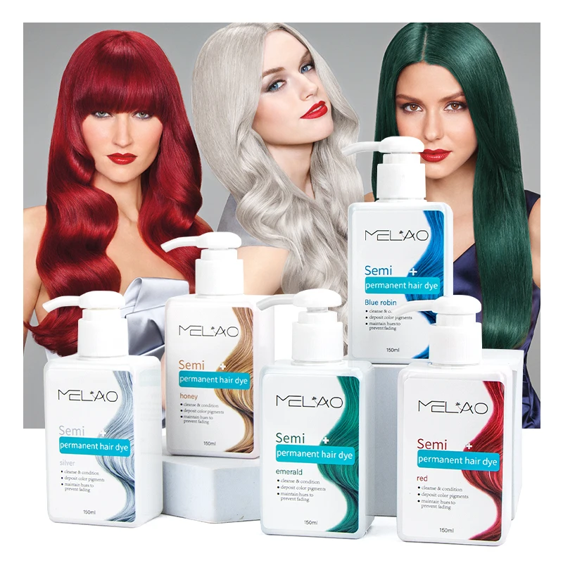 Wholesale Private Label Enhance  Deepen Natural Color-Treated Hair  Semi-permanent hair dye for 18 colors Coverage