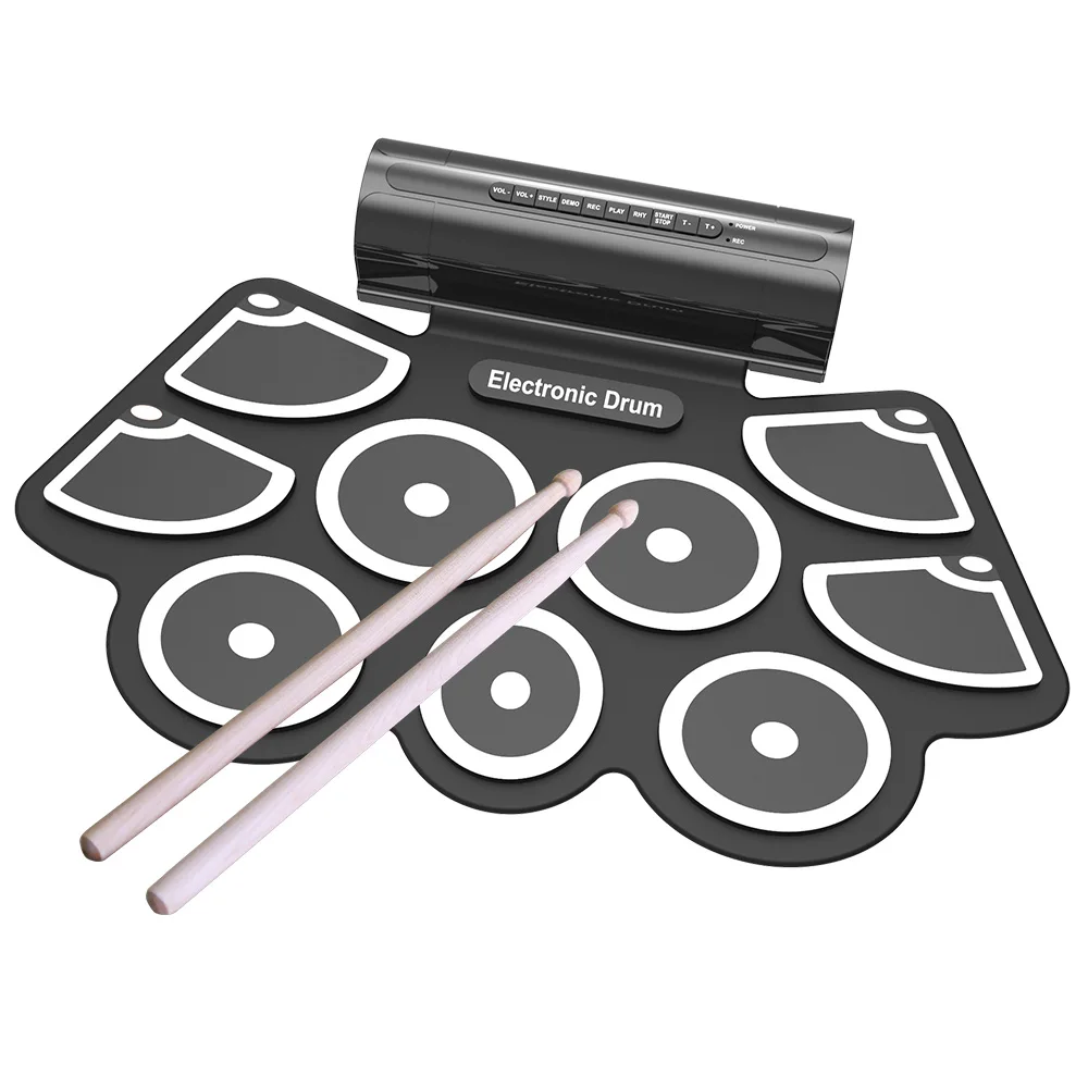 Musical Baby Drum Midi Usb Roll Up Drum Kit Driver Digital Drum Sticks Electronic Percussion