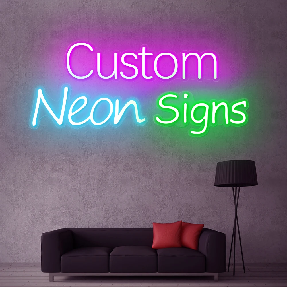 Custom Led Neon Light Sign Business logo Shop Advertising Acrylic Open Neon Sign For Bar Decor Lights
