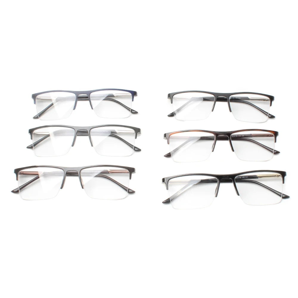 2022 New Wholesale High Quality Clear Metal Tr 90 Optical Half Frames Eyeglasses Frames Reading Glasses For Men Women