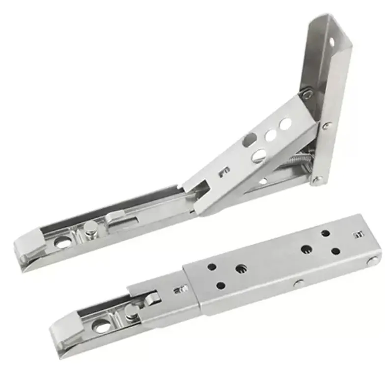 Heavy Duty L Shape Folding Shelf Brackets Shelf Supports 90 Degree Stainless Steel Shelf Wall Mount Folding Table Bracket