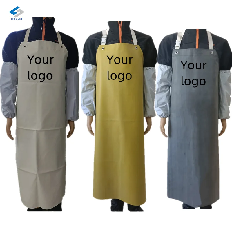 Heavy Duty Rubber Slaughter Apron Reusable Large Size Waterproof Butcher Industrial Long Bib Apron