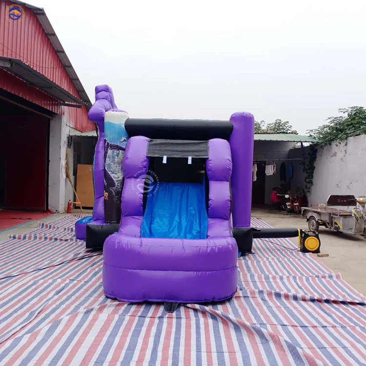Black Inflatable Panther Bouncer Jumping Bouncy Castle Bounce House Combo Slide