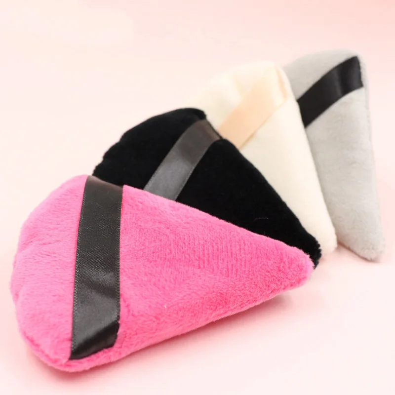 Top Seller Cosmetic Powder Puff Soft Wedge Shape Makeup Powder Puffs Custom Logo Private Label Soft Triangle Cosmetic Puff