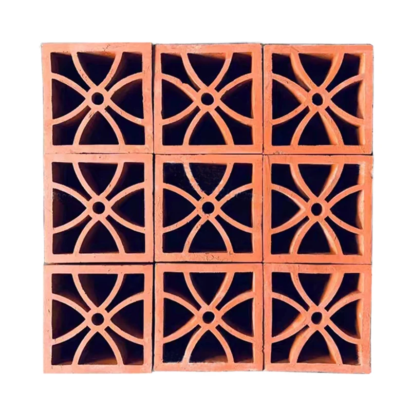Cheap terracotta tile red wall hollow brick ventilation block