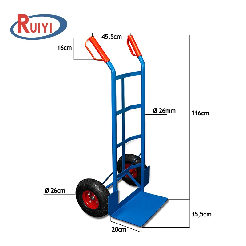 200kg Heavy Duty 10In. Pneumatic Tire Sack Hand Trolley Barrow Cart Truck
