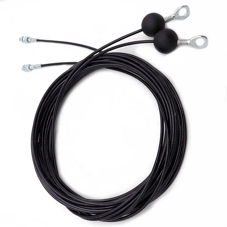 Guofeng Selling Stainless Wire Rope Black Gym Rope Fittings Fitness Sports Accessory Rubber Ball Fitting